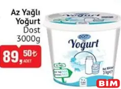 DOST AZ YAĞLI YOĞURT 3000 G